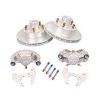(image for) Trailer Hydraulic Disc Brake Kit Dacromet 10" Rotor/Hub 5 On 4.5" Bolt Pattern 3.5k Kodiak/Dexter #K71-2H-10-DDD