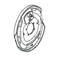 (image for) Trailer Electric Brake Backing Plate 12" x 2" Brake 7K 5 Bolt Dexter/Redneck #36-89-10