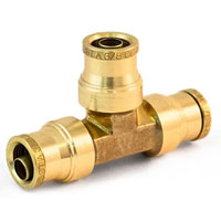 (image for) Trailer Air Brake Union Tee 3/8 x3/8 x3/8 Push to Connect Dexter/Redneck #9646PTC