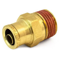 (image for) Trailer Air Brake Male Connector 3/8" PTC - 3/8" MPT Dexter/Redneck #96866PTC