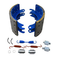 (image for) 12 1/4" x 7 1/2" Trailer Air Brake Shoe/Lining And Spring Kit PQ Dexter/Redneck #BP22-037