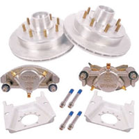 (image for) Trailer Hydraulic Disc Brake Kit Dacromet/Stainless 13" Integral Rotor 1/2" Stud Grease 7K Kodiak/Dexter #K71-2H-133-7-8-DSD
