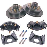 (image for) Trailer Hydraulic Disc Brake Kit E-Coat 13" Integral Rotor 1/2" Stud Grease 7K Kodiak/Dexter #K71-2H-133-7-8-EEE