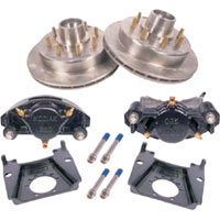 (image for) Trailer Hydraulic Disc Brake Kit Raw/E-Coat 13" Integral Rotor 1/2" Stud Grease 7K Kodiak/Dexter #K71-2H-133-7-8-REE