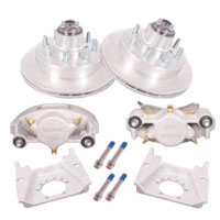 (image for) Trailer Hydraulic Disc Brake Kit Dacromet 13" Integral Rotor 9/16" Stud Oil 7K Kodiak/Dexter #K71-2H-133-7-9-DDD
