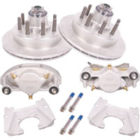 (image for) Trailer Hydraulic Disc Brake Kit Dacromet 13" Integral Rotor 5/8" Studs 8k Al-Ko Axle Kodiak/Dexter #K71-2H-133-8A-5-DDD