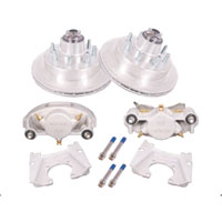 (image for) Trailer Hydraulic Disc Brake Kit Dacromet 13" Integral Rotor 9/16" Studs 8k Al-Ko Axle Kodiak/Dexter #K71-2H-133-8A-9-DDD