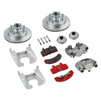 (image for) Trailer Hydraulic Disc Brake Kit Dacromet 13" Integral Rotor 9/16" Studs 8k Kodiak/Dexter #K71-2H-133-8D-9-DDD
