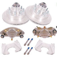 (image for) Trailer Hydraulic Disc Brake Kit Dacromet/Stainless 13" Integral Rotor 9/16" Studs 8k Kodiak/Dexter #K71-2H-133-8D-9-DSD