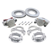 (image for) Trailer Hydraulic Disc Brake Kit Dacromet 11" Slipover Rotor 5/8" Studs 10k Kodiak/Dexter #K71-2R-11-10D-DDDD