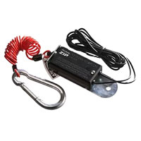(image for) Trailer Breakaway Cable With Switch and Carabiner Clip 6' Zip Coiled Dexter/Redneck #80-00-2060