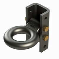 (image for) Trailer Adjustable Tow Ring With 3 Position Channel Zinc 3" Eye 14k Dexter/Redneck #18128-Z
