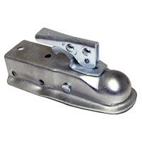 (image for) Trailer Ram Straight Tongue Coupler 1 7/8" Ball 2K Zinc 2" Channel Dexter/Redneck #CT2001Z