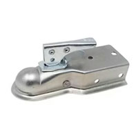 (image for) Trailer Ram Straight Tongue Coupler 1 7/8" Ball 2,000 lb. Zinc 3" Channel Dexter/Redneck #CT2003Z