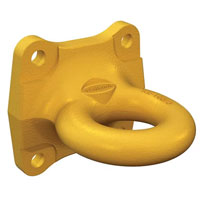 (image for) Trailer Saf Holland Square Mount Tow Ring 2 1/2" Eye 40,000 lb. Dexter/Redneck #DB-040DQ1