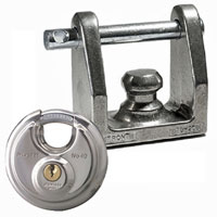 (image for) Trailer Blaylock Coupler Lock With Master Lock Padlock 1 7/8", 2", 2 5/16" Dexter/Redneck #EZHB2-40D