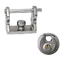 (image for) Trailer Blaylock EZ Coupler Bracket With Master Lock Padlock 1 7/8"-2"-2 5/16" Ball Dexter/Redneck #EZTL33-40D