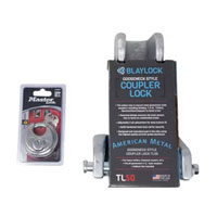 (image for) Trailer Baylock Gooseneck Coupler Lock With Master Lock 40D Padlock Dexter/Redneck #EZTL50-40D