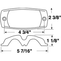 (image for) Chrome Trailer Light Guard For Oval Lights Dexter/Redneck #106-09