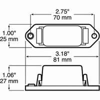 (image for) Marker Clearance Light Rectangular Amber Dexter/Redneck #107WA