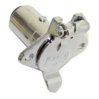 (image for) Trailer Wiring Connector Vehicle End Chrome 4 Way Round Dexter/Redneck #11-410