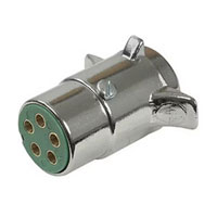 (image for) Trailer Wiring Connector Trailer End 5 Way Chrome Round Dextr/Redneck #11-501