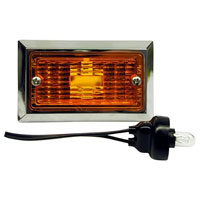 (image for) Marker Clearance Incandescent Light Rectangular Chrome Trim Amber Dexter/Redneck #126A