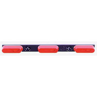 (image for) Trailer Identification Light Bar Incandescent 15.5 Red Thinline 3 Bulb Dexter/Redneck #136-3R