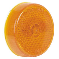 (image for) Marker Clearance Light Incandescent 2 1/2" Round Amber Reflex Dester/Redneck #143A