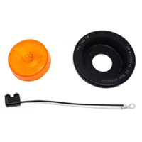 (image for) Trailer Marker Clearance Light Kit Incandescent 2 1/2" Round 1 Bulb Amber Reflex Dexter/Redneck #143KA
