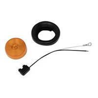 (image for) Trailer Marker Clearance Light Kit Incandescent 2" Round 1 Bulb Amber Standard Dexter/Redneck #146KA