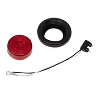 (image for) Trailer Marker Clearance Light Kit Incandescent 2" Round 1 Bulb Red Standard Dexter/Redneck #146KR