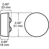 (image for) Trailer Marker Clearance Light Kit Incandescent 2" Round 1 Bulb Red Standard Dexter/Redneck #146KR