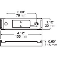(image for) Trailer Clearance Marker Light Fender Mount Base Thinline Dexter/Redneck #154-11K