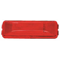 (image for) Trailer Marker Clearance Light Only Incandescent Red 3.91" Rectangular 1 Bulb Thinline Standard Dexter/Redneck #154R