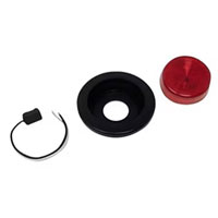 (image for) Trailer Marker Clearance Light Kit LED 2 1/2" Round 3 Bulb Red Piranha Dexter/Redneck #162KR