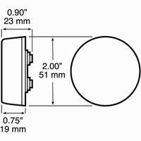 (image for) Trailer Marker Clearance Light 2" Round Amber Piranha Dexter/Redneck #164A