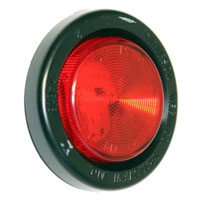 (image for) Trailer Marker Clearance Light Kit LED 2" Round 3 Bulb Red Piranha Dexter/Redneck #164KR