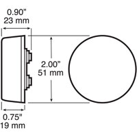 (image for) Trailer Marker Clearance Light Kit LED 2" Round 3 Bulb Red Piranha Dexter/Redneck #164KR