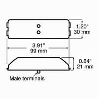 (image for) Trailer Marker Clearance Incandesent Light Kit Thinline 2 Bulb Red Standard Dexter/Redneck #2637R