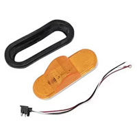 (image for) Trailer Park/Turn Light Kit LED 6'' Oval Amber Mid-Ship Dexter/Redneck #351KA