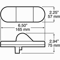 (image for) Trailer Park/Turn Light Kit LED 6'' Oval Amber Mid-Ship Dexter/Redneck #351KA