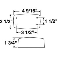 (image for) Trailer Interior Auxiliary Light Rectangular Dexter/Redneck #391