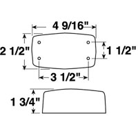 (image for) Trailer Back Up Incandescent Light Rectangular DOT Compliant Dexter/Redneck #393C
