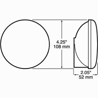 (image for) Trailer Back Up Incandescent Light Kit 4" Round Standard DOT Compliant Dexter/Redneck #415K