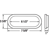 (image for) Trailer Light Mounting Grommet 6" Oval Dexter/Redneck #421-18