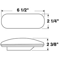 (image for) Trailer Stop/Turn/Tail Light Kit Incandescent 6'' Oval 1 Bulb Standard Dexter/Redneck #421KRUS