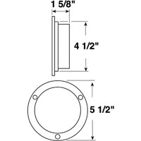 (image for) Trailer Stop/Turn/Tail Light Incadescent 4" Round Vibar Socket Red Dexter/Redneck #425