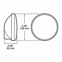 (image for) Trailer Park/Turn Light Only Incandescent 4'' Round Amber Standard Dexter/Redneck #426A