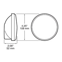 (image for) Trailer Stop/Turn/Tail Light Incandescent 4'' Round Red Standard Dexter/Redneck #426R